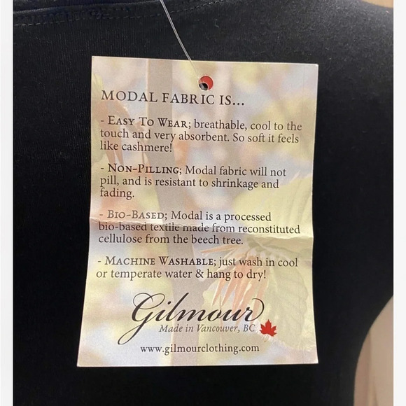 Gilmour Short Sneaker Dress Modal Black Size Small Made In Vancouver - Picture 11 of 11